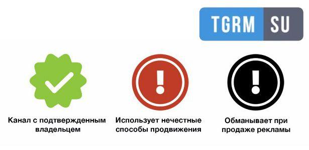 Виды отметок на TGStat