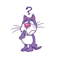Фиолетовый кот