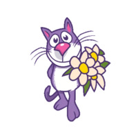 Фиолетовый кот