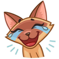 Набор стикеров Сиамская кошечка