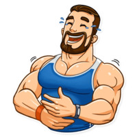 Набор стикеров Спортивный парень