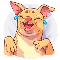 Набор стикеров Собака Туна